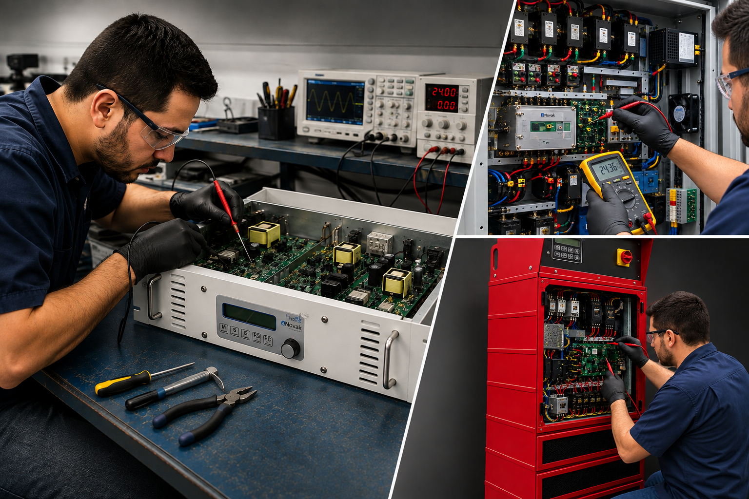 Industrial rectifier repair technician