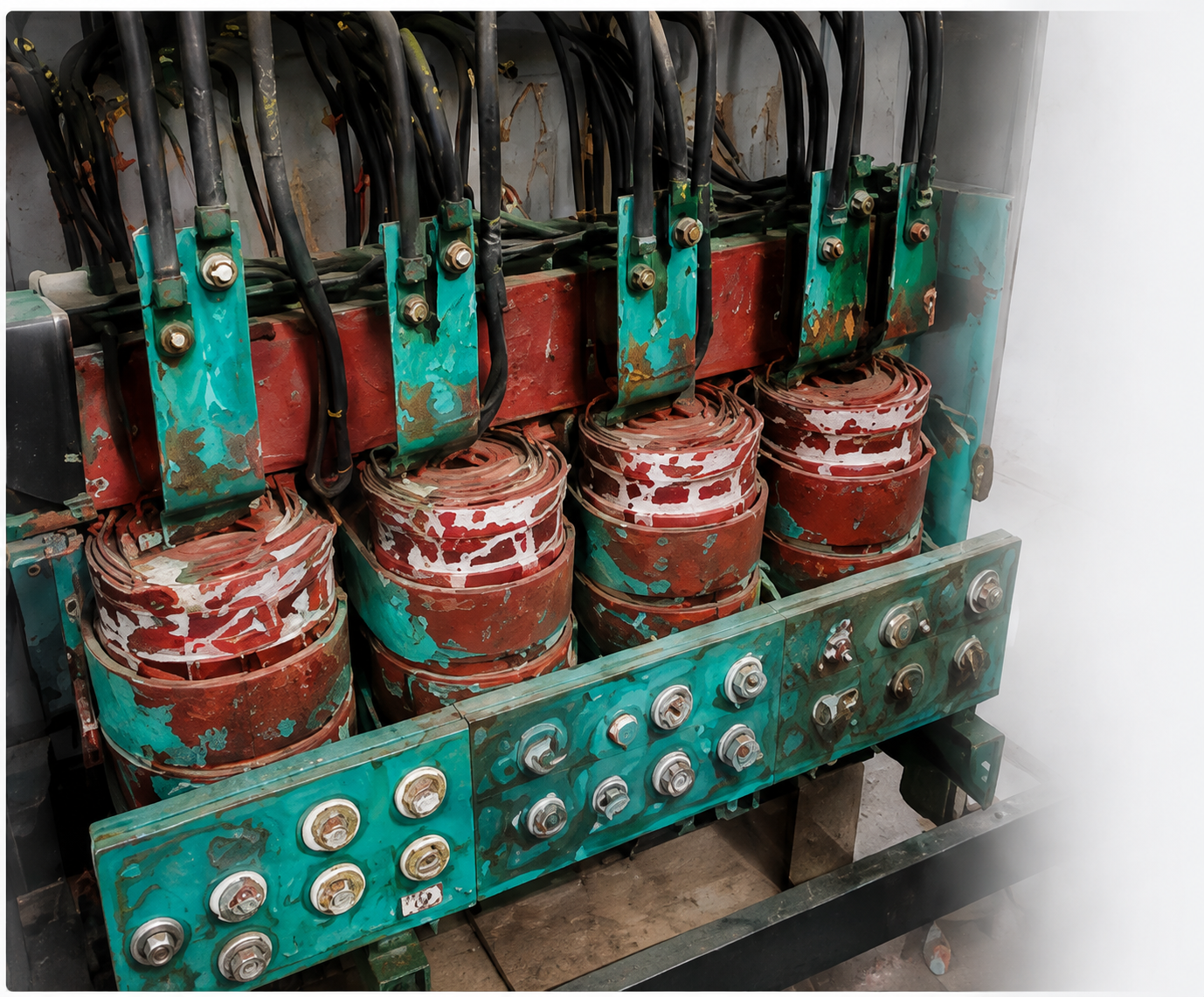 Legacy transformer before refurbishment